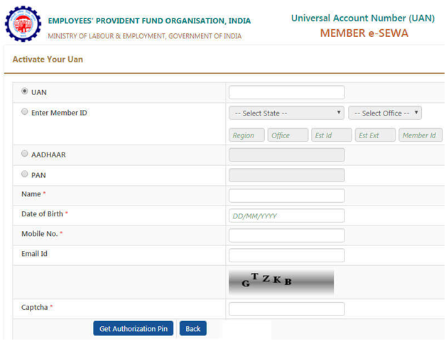 Universal Account Number (UAN)